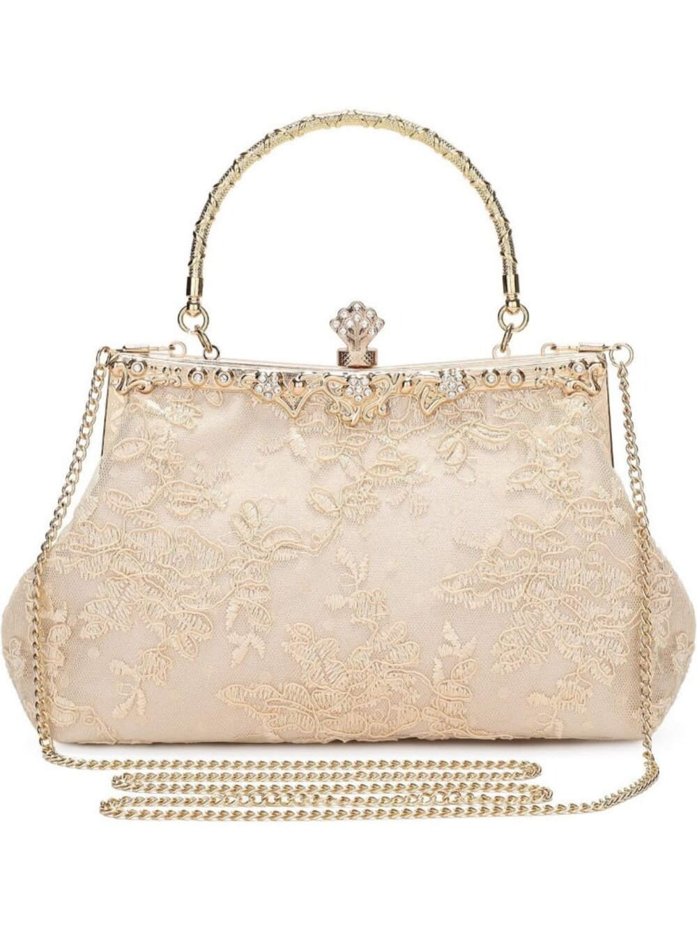 Elegant 1920s Floral Clutch Purse, Evening Bag for Weddings & Prom, Formal